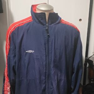 Umbro Men's Blue and Red Windbreaker